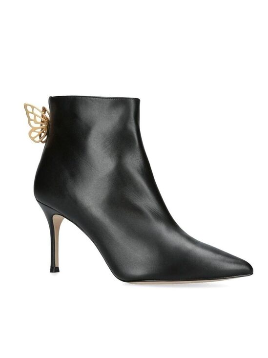 Sophia Webster Shoes - Sophia Webster Mariposa Butterfly Ankle Boots in Black Leather - NWT
